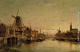 Famous Holland Paintings - Evening at Maashuis Holland